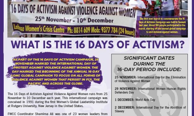 FWCC Marks 16 Days of Activism 2020